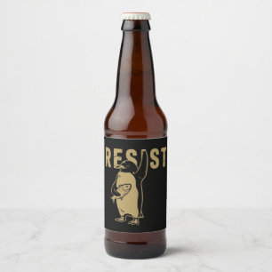 Penguin Resist Penguins Protest Against Tariffs Beer Bottle Label