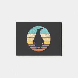 Penguin Retro Vintage Sunset Post-it Notes