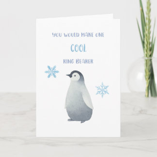 Penguin Ring Bearer Proposal Card
