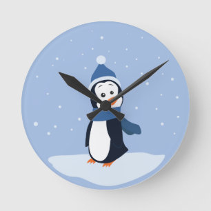 Penguin Round Clock
