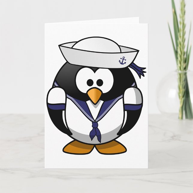 Penguin Sailor Greeting Cards (Creator Uploaded)