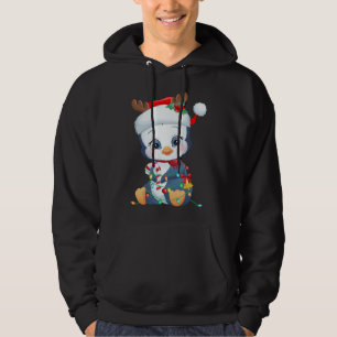 Penguin Santa Hat Christmas Penguin Lovers Pajama Hoodie