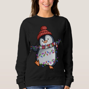 Penguin Santa Lights Christmas Pyjamas Cute Pengui Sweatshirt
