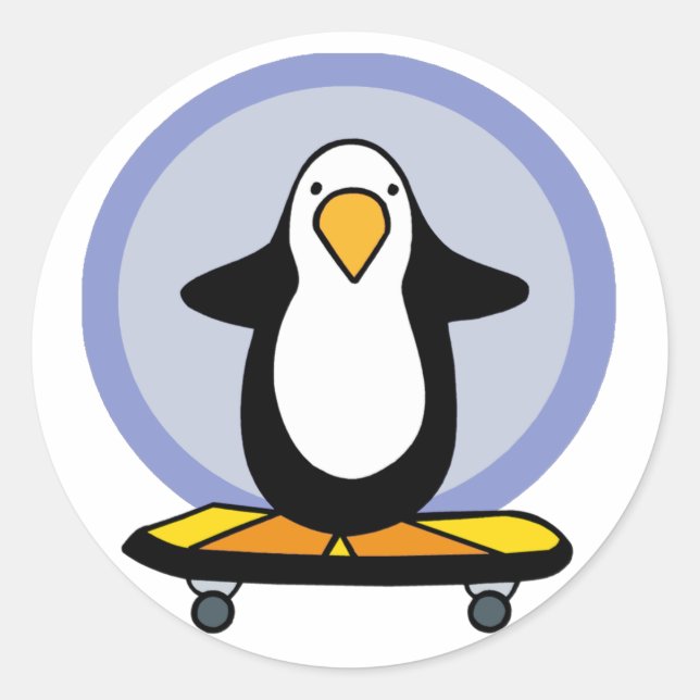 Penguin Skateboarding stickers (Front)