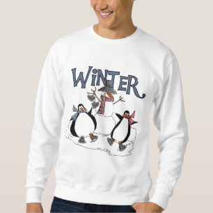 Penguin Skating Holiday Tshirts and Gifts