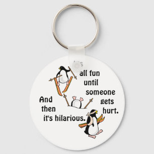 Penguin Ski Adventure Keychain