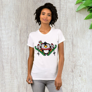 Penguin Ski Jumping Womens T-Shirt