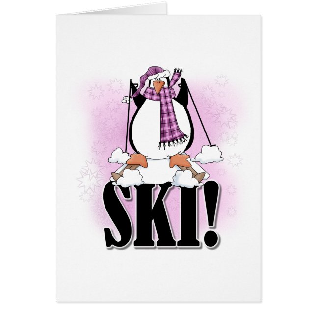 Penguin Ski Tshirts and Gifts (Front)