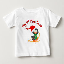 Penguin Skiing 1st Christmas