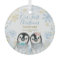 Penguin Snowflakes Our First Christmas Together 