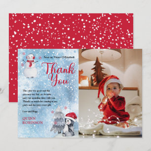 Penguin Snowman ONEderland 1er anniversaire Merci