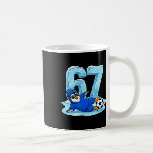 Penguin Soccer 67 Ice Slide Funny Winter Sports Coffee Mug