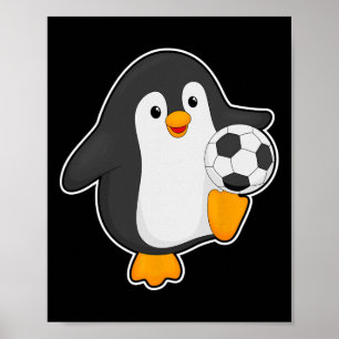 Penguin Soccer Player Soccer Sports Poster