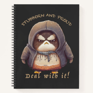 Penguin Stubborn Deal With It Cute Adorable Funny  Notebook