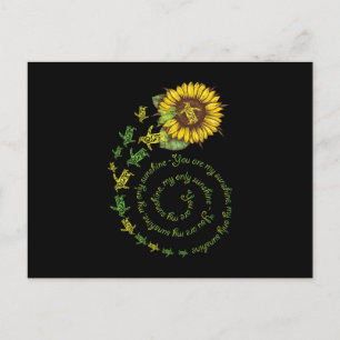Penguin Sunflower Postcard