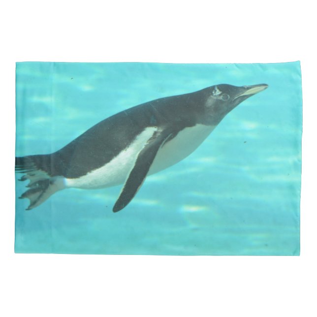 Penguin Swimming Underwater Pillowcase (Back)