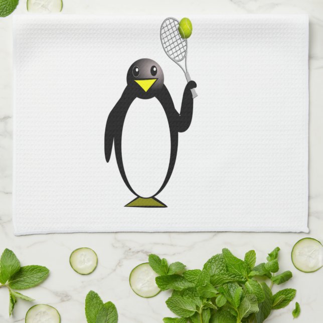Penguin Tennis Kitchen Towel (Folded)