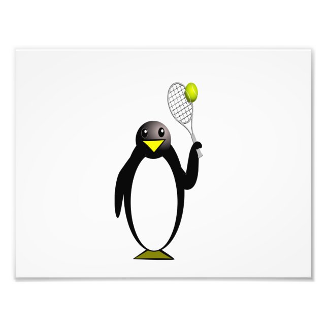 Penguin Tennis Photo Print (Front)