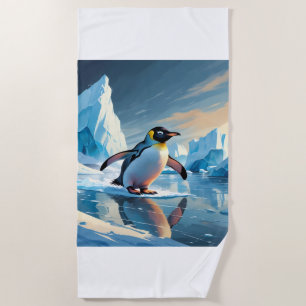 Penguin Themed Beach Towel