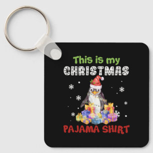Penguin This Is My Christmas Pajama Shirt Keychain