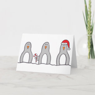 "Penguin Trio" Card