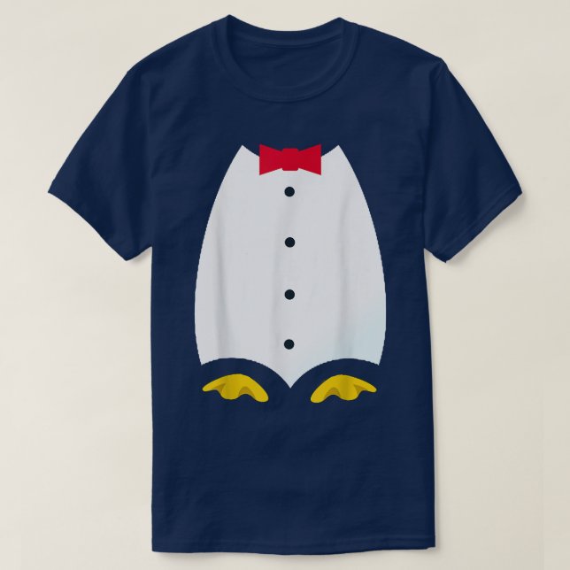 Penguin Tuedo Costume T   Funny Halloween  T-Shirt (Design Front)