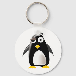 Penguin tux linux image keychain