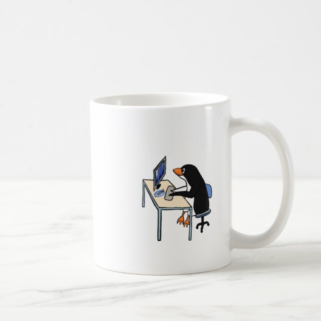 penguin tux system administrator coffee mug (Right)