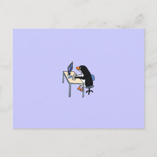 penguin tux system administrator postcard
