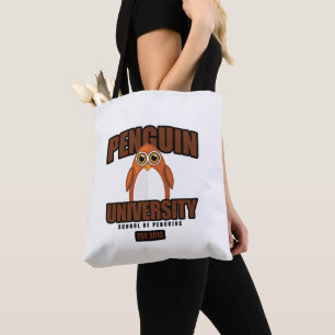 Penguin University - Brown Tote Bag