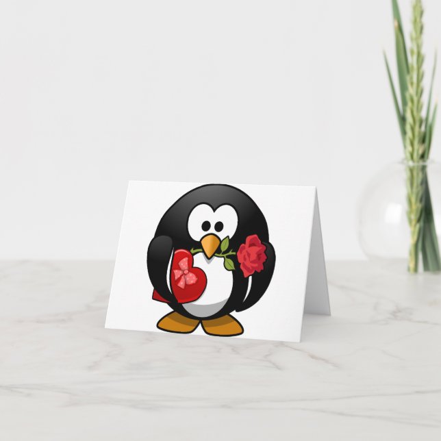 Penguin Valentine Notecard (Front)