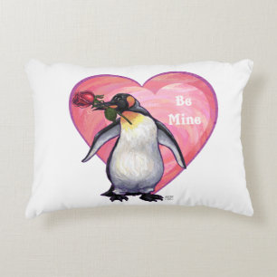 Penguin Valentine's Day Decorative Pillow