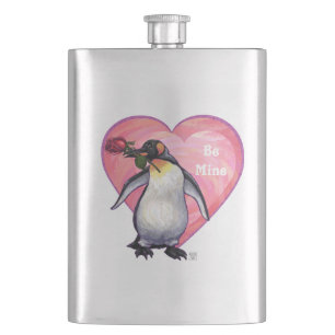 Penguin Valentine's Day Hip Flask