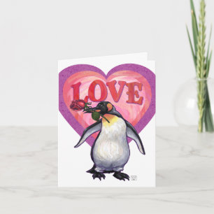 Penguin Valentine's Day Holiday Card