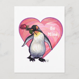 Penguin Valentine's Day Holiday Postcard
