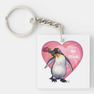 Penguin Valentine's Day Keychain