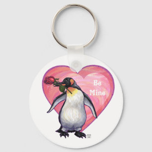 Penguin Valentine's Day Keychain