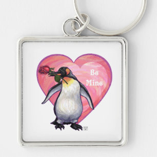 Penguin Valentine's Day Keychain