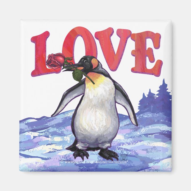 Penguin Valentine's Day Magnet (Front)