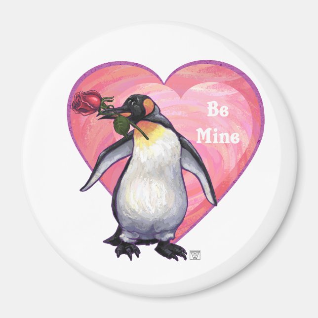 Penguin Valentine's Day Magnet (Front)
