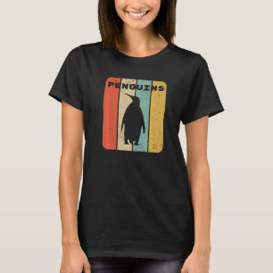 Penguin Vintage Sunset Retro Cute Women's Penguin T-Shirt