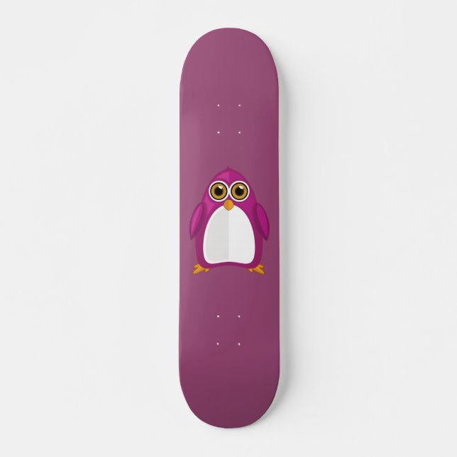 Penguin Violet Skateboard (Front)