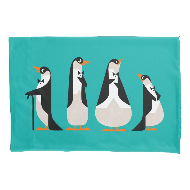 Penguin Waiters Pillowcase (Front)