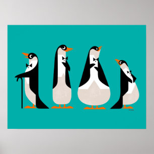 Penguin Waiters Poster