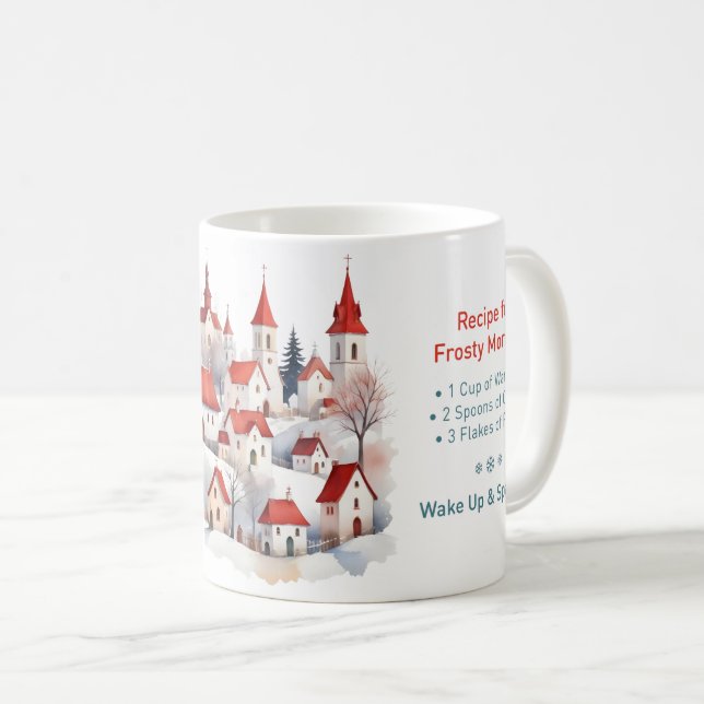 Penguin "Wake Up and Sparkle" Winter Mug (Devant droit)