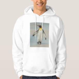 Penguin walking on the beach hoodie