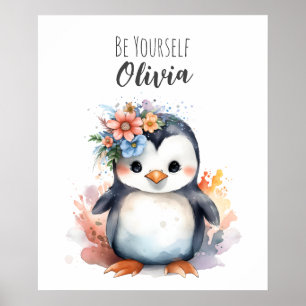 Penguin Wall Art Animal Nursery Art Poster