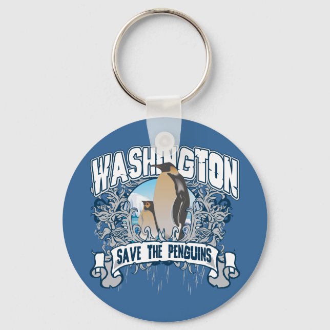 Penguin Washington Keychain (Front)
