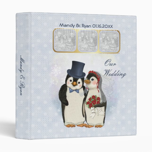 Penguin Wedding Album Binder (Front/Spine)