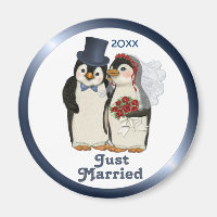 Penguin Wedding Bride and Groom Tie - Customize